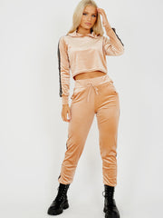 Velor Side Streifen -Liegestreifen -Loungeweise -Set