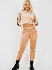 Velor Side Streifen -Liegestreifen -Loungeweise -Set