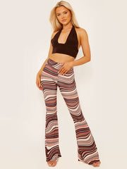 Nuevos pantalones con broches estampados con estallido de mármol