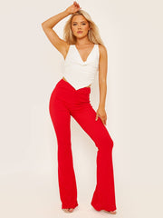 Ribbed Flared Trousers