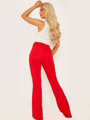 Ribbed Flared Trousers