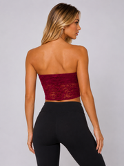 Lace Bandeau Crop Top
