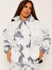 Silver Button Padded Gilet Waistcoat