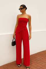 Ribbed Bandeau Crop Top & Trouser Coöperatie (kopie)