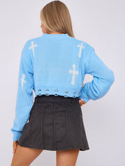 Kruzifix -Detail gestrickter Kumpelspringer