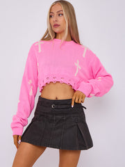 Kruzifix -Detail gestrickter Kumpelspringer