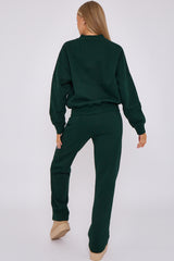 Oversized Bomber Style Fleece Zipper Co-ord