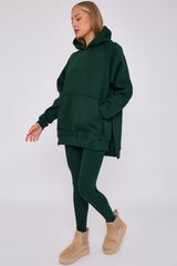 Oversized Split Sides Hoodie & Ribbed Leggings Co-ord