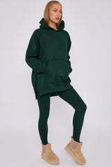 Oversized Split Sides Hoodie & Ribbed Leggings Co-ord