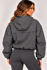 Hooded Zip-Up Windbreaker Jacket