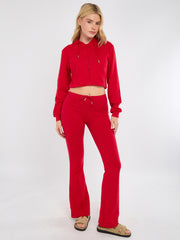 Interlock Cropped Zip Hoodie and Flared Trouser Set