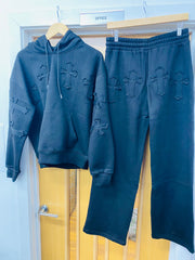 Crucifijo de gran tamaño Coordinada de vellón con capucha bordada (copia)