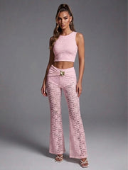 Lace Buckle Detail Co-Ord Set
