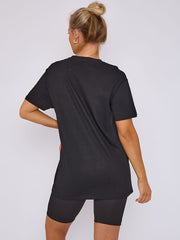 Drei Herzen Grafik gedrucktes T-Shirt