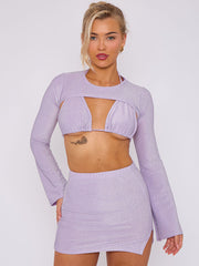 LUREX 3 piezas Tops y falda coordenada