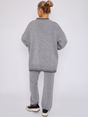 Stitch Detail Oversized Knitted Co-ord