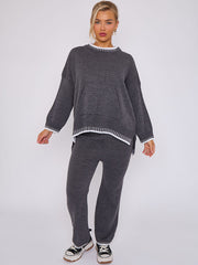 Stitch Detail Oversized Knitted Co-ord