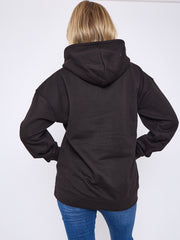 Bonjour Leopard Print Graphic Hoodie