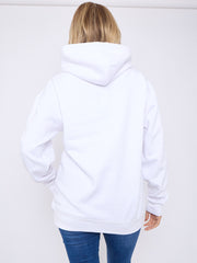 Bonjour Leopard Print Graphic Hoodie