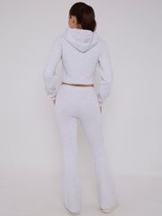 Interlock Cropped Zip Hoodie and Flared Trouser Set