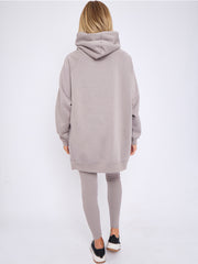 Oversized Split Sides Hoodie & Ribbed Leggings Co-ord