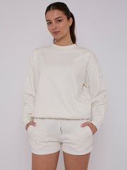 Crucifix Sweined Sweinshirt & Shorts Fleece Coord