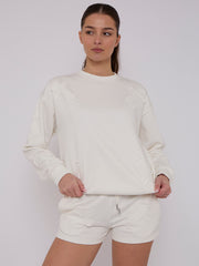 Crucifix Sweined Sweinshirt & Shorts Fleece Coord