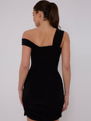 Ruched Slinky V-Ausschnitt Bodycon-Kleid (Kopie)
