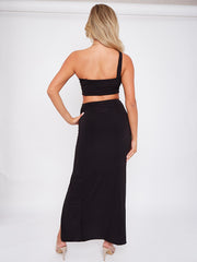 Slinky Cross Top & Twisted Maxi Skirt Co-ord