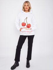 Perfect Cherry Graphic Print Hoodie