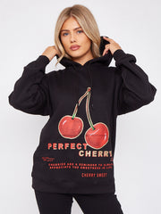 Perfect Cherry Graphic Print Hoodie