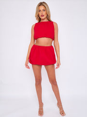 Gepofte crop top & rok coöperatie