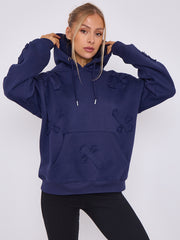 Capianza de crucifijo de gran tamaño sudadera con capucha