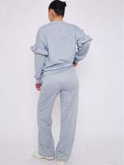 Long Sleeve Frill Top & Wide Leg Trouser Co-ord