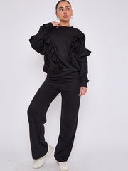 Long Sleeve Frill Top & Wide Leg Trouser Co-ord