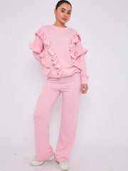 Long Sleeve Frill Top & Wide Leg Trouser Co-ord