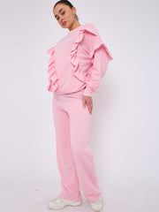 Long Sleeve Frill Top & Wide Leg Trouser Co-ord