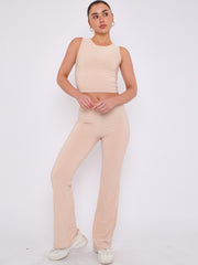 Slinky Crop Top & Flare Trouser Co-ord