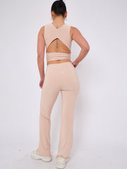 Slinky Crop Top & Flare Trouser Co-ord