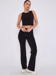 Slinky Crop Top & Flare Trouser Co-ord