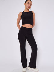 Slinky Crop Top & Flare Trouser Co-ord
