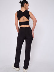 Slinky Crop Top & Flare Trouser Co-ord
