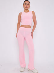 Slinky Crop Top & Flare Trouser Co-ord