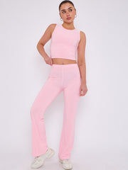 Slinky Crop Top & Flare Trouser Co-ord