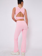 Slinky Crop Top & Flare Trouser Co-ord