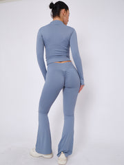 Zip Up Flared Leg Gym Set