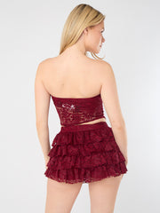 Lace Bandeau Crop Top