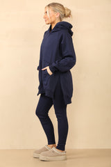 Oversized Split Sides Hoodie & Ribbed Leggings Co-ord