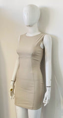 Racer Neck Bodycon Mini Kleid