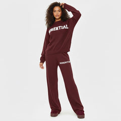 Essential Logo Knitted Top & Wide Leg Trousers Co-ord